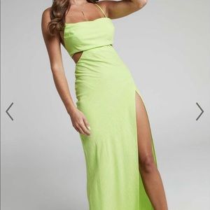 Showpo Dress - Reviena Cut Out Maxi Dress | Lime